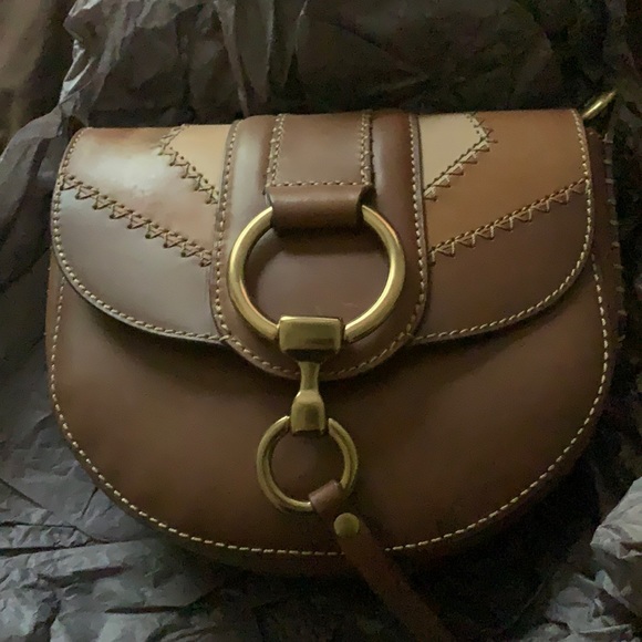 NWT new Frye Ilana Color Block Crossbody in Cognac - Picture 11 of 11